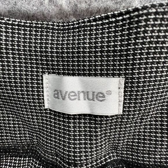 Avenue Pants Womens 26 Black White Mini Houndstooth Pull On Ankle Stretch Career - Picture 10 of 15
